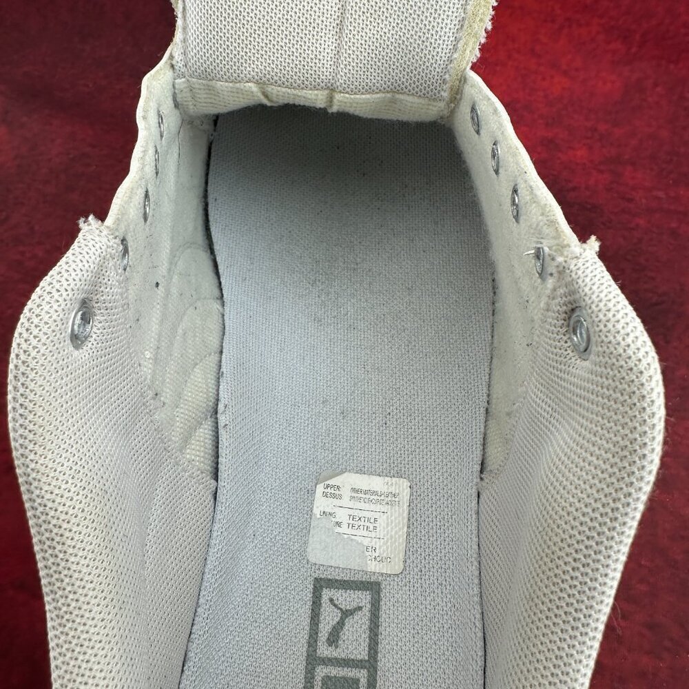 PUMA WOMEN'S MAYZE THRIFTED PLATFORM SNEAKERS, WHITE & GRAY, SIZE 9.5, 26 cm - Picture 9 of 10